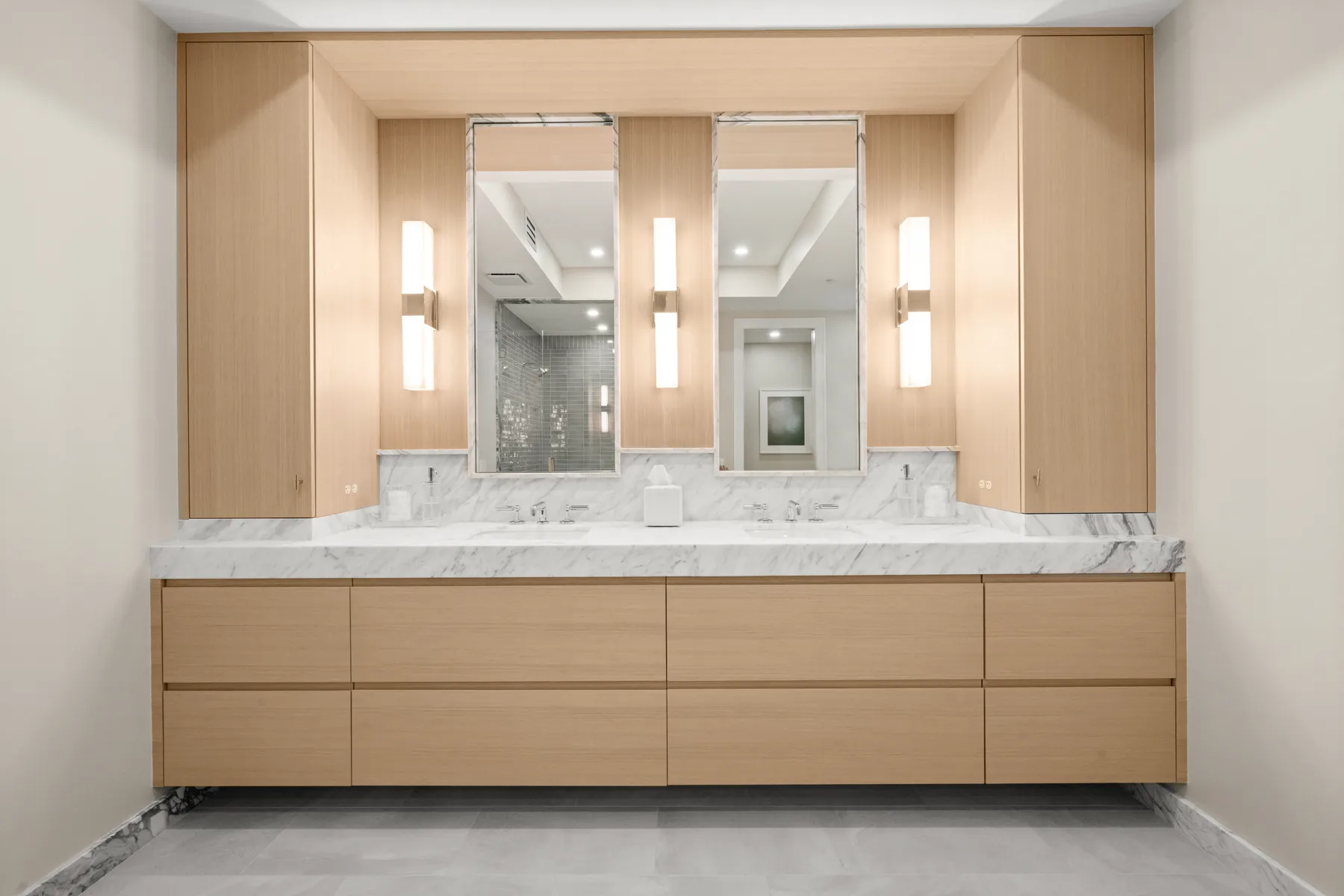Primary bath double vanity
